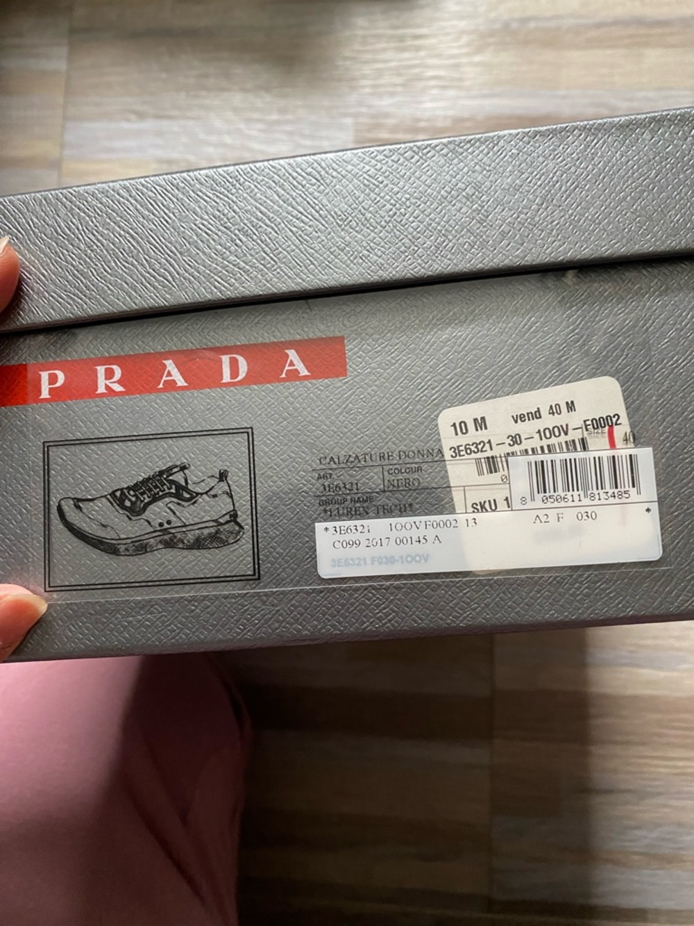 Prada Black Low-Top Lace-Up Sneakers with box - Picture 6 of 7